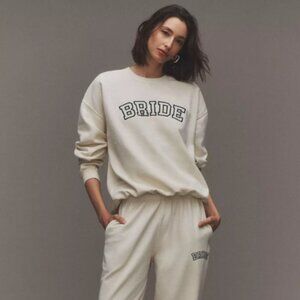 Anthropologie Weddings Bride Crew-Neck Sweatshirt